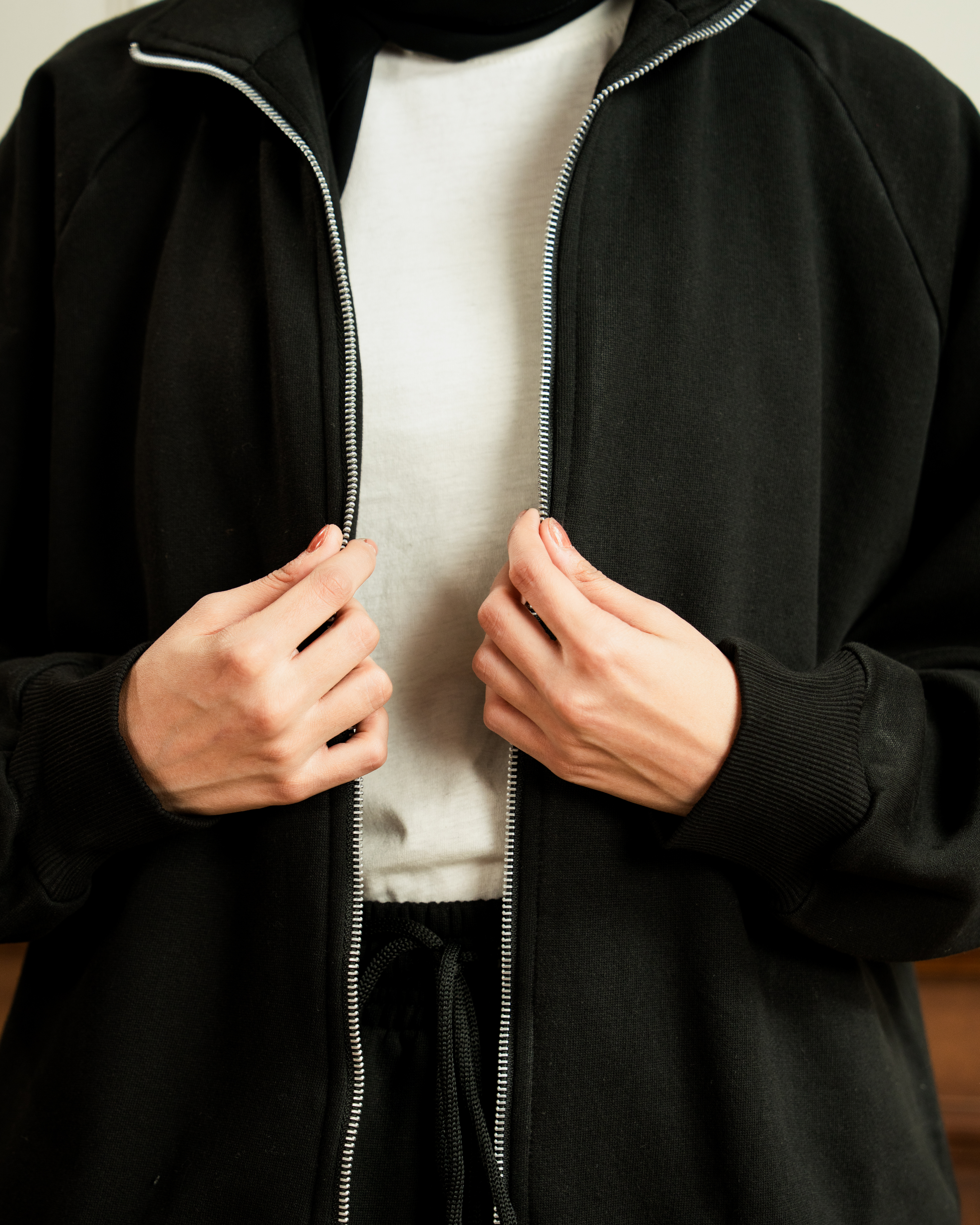 Bomber Jacket | Straight Slit Trouser | Black Co Ord