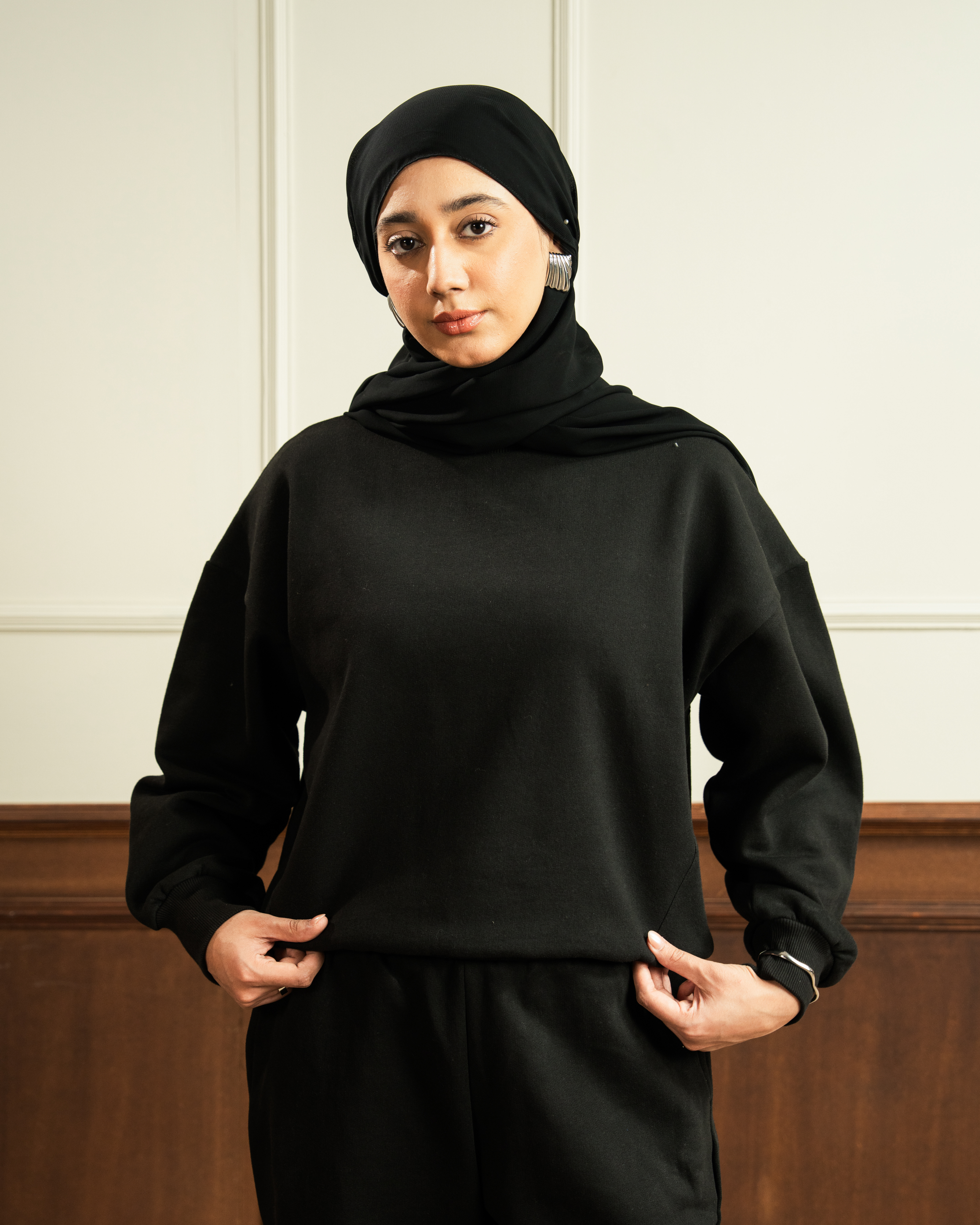 Sweatshirt | Straight Fit Trouser | Black Co Ord