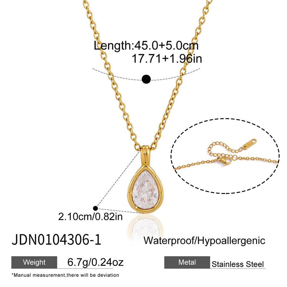 Ribbed Bezel Necklace