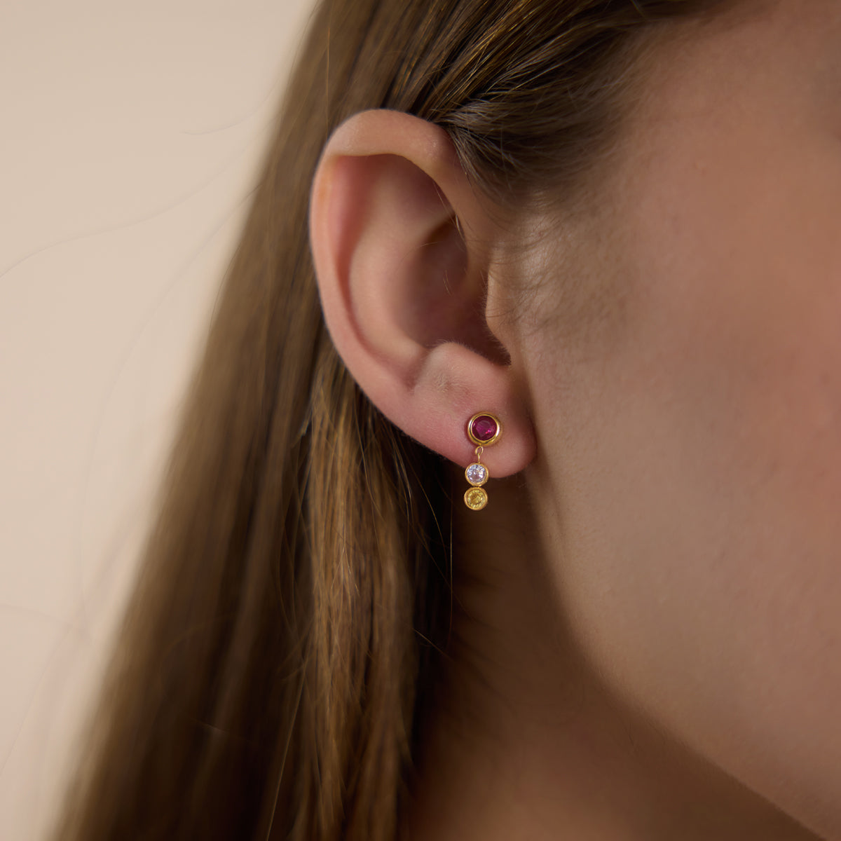 Oval Tassel Earrings