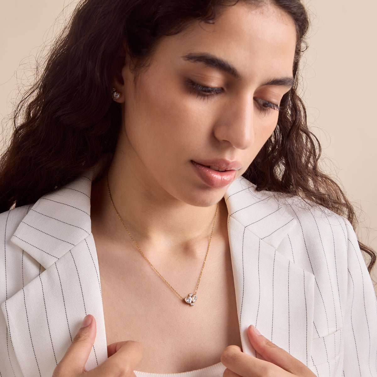 Heart & Marquise Necklace