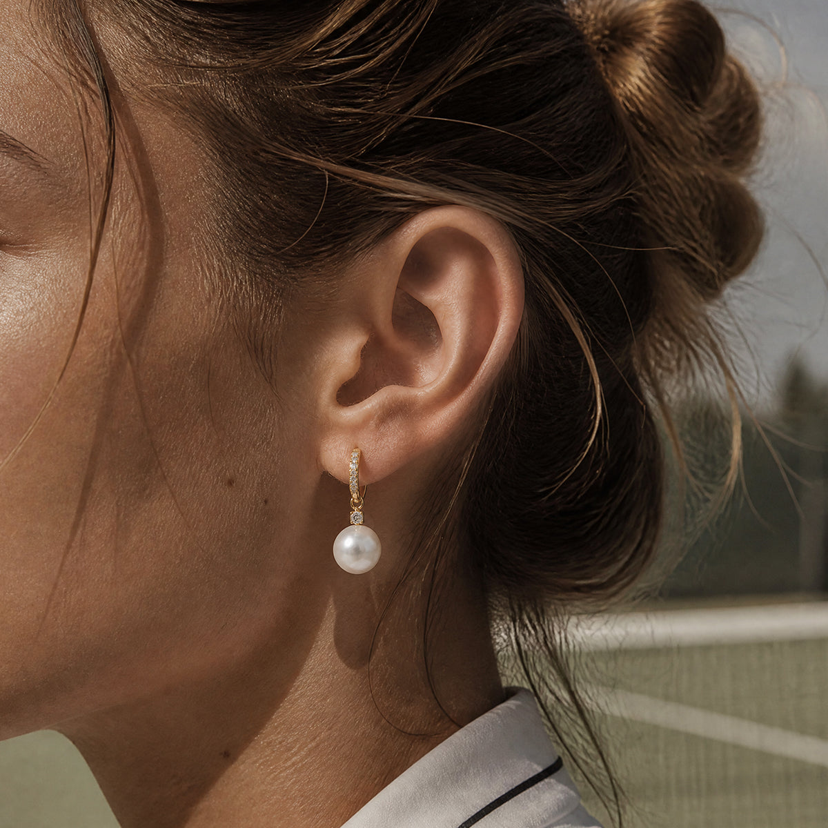 Pearl & Zircon Earrings