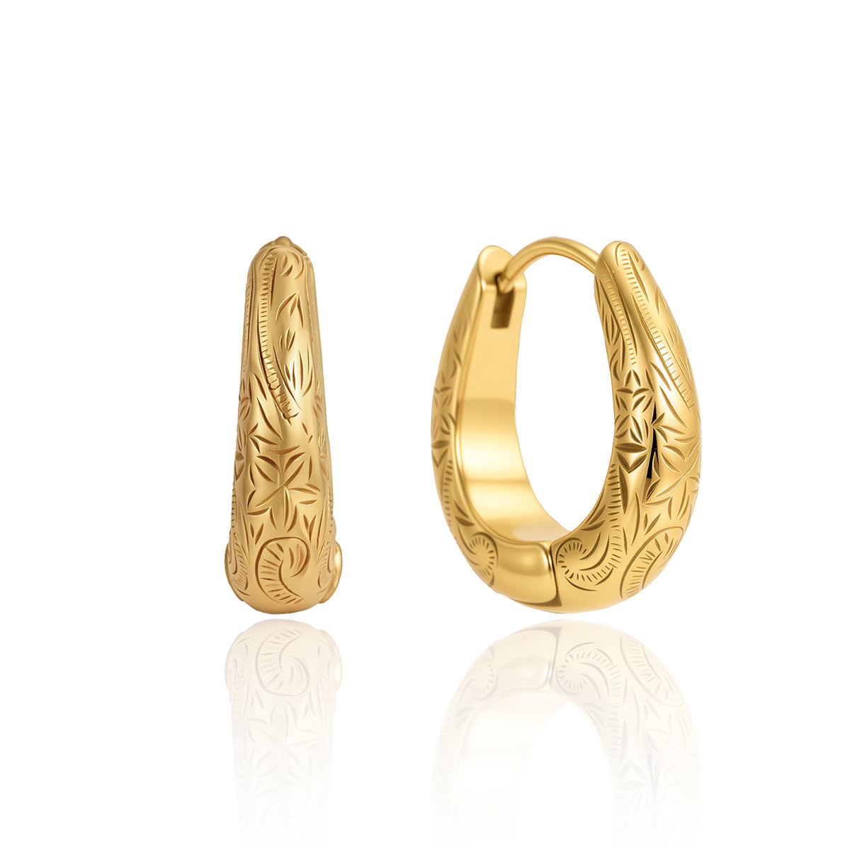 Engraved Hoops