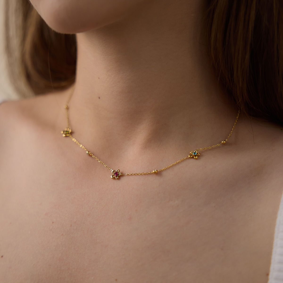 Flower Necklace & Earring Set