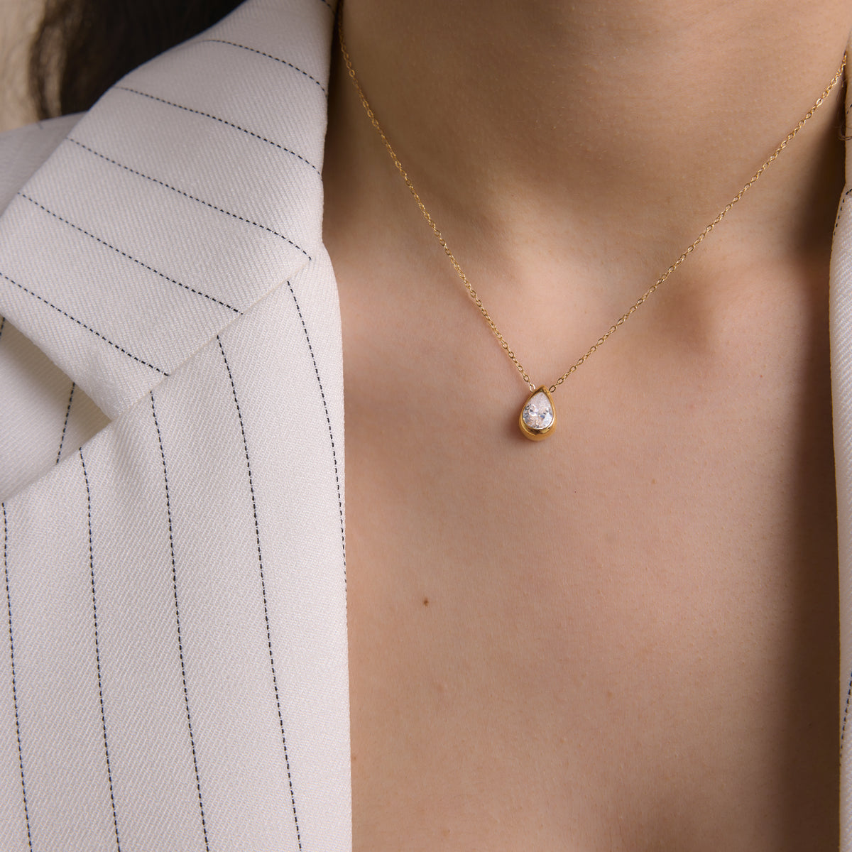 Teardrop Necklace & Stud Set