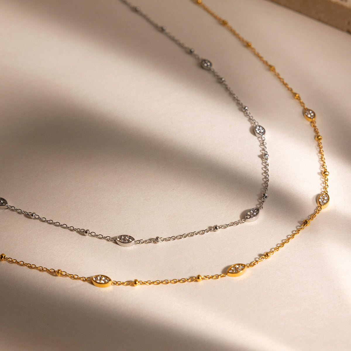 Marquise Bead Necklace