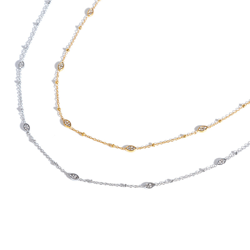 Marquise Bead Necklace