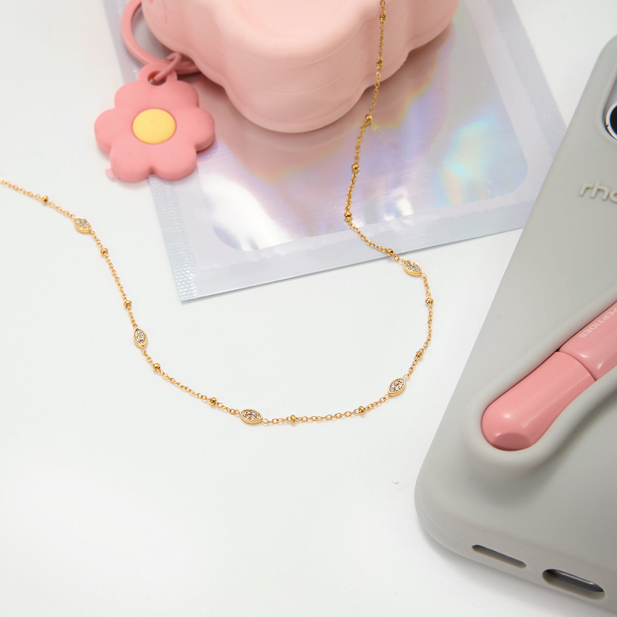 Marquise Bead Necklace