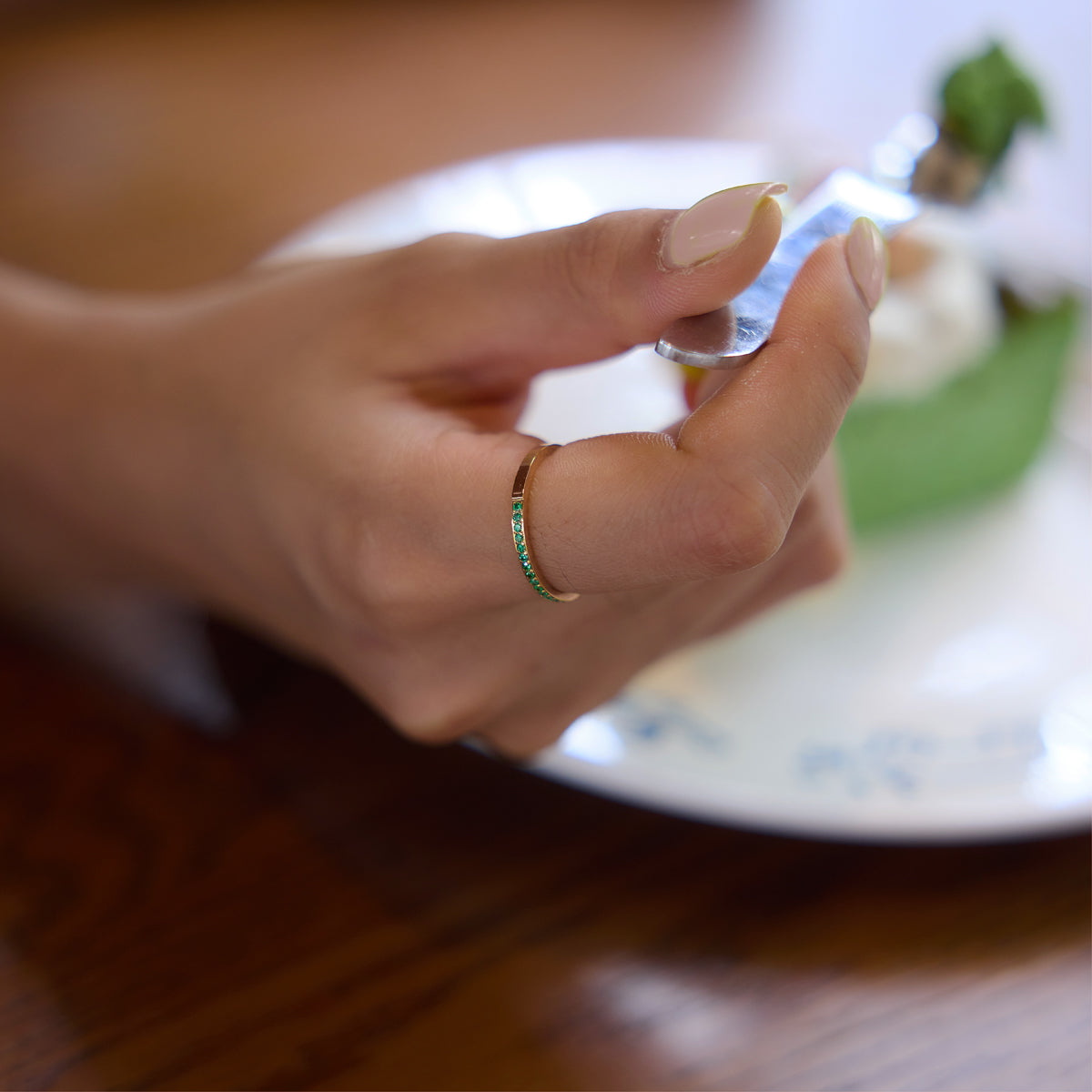 Coloured Bezel Ring