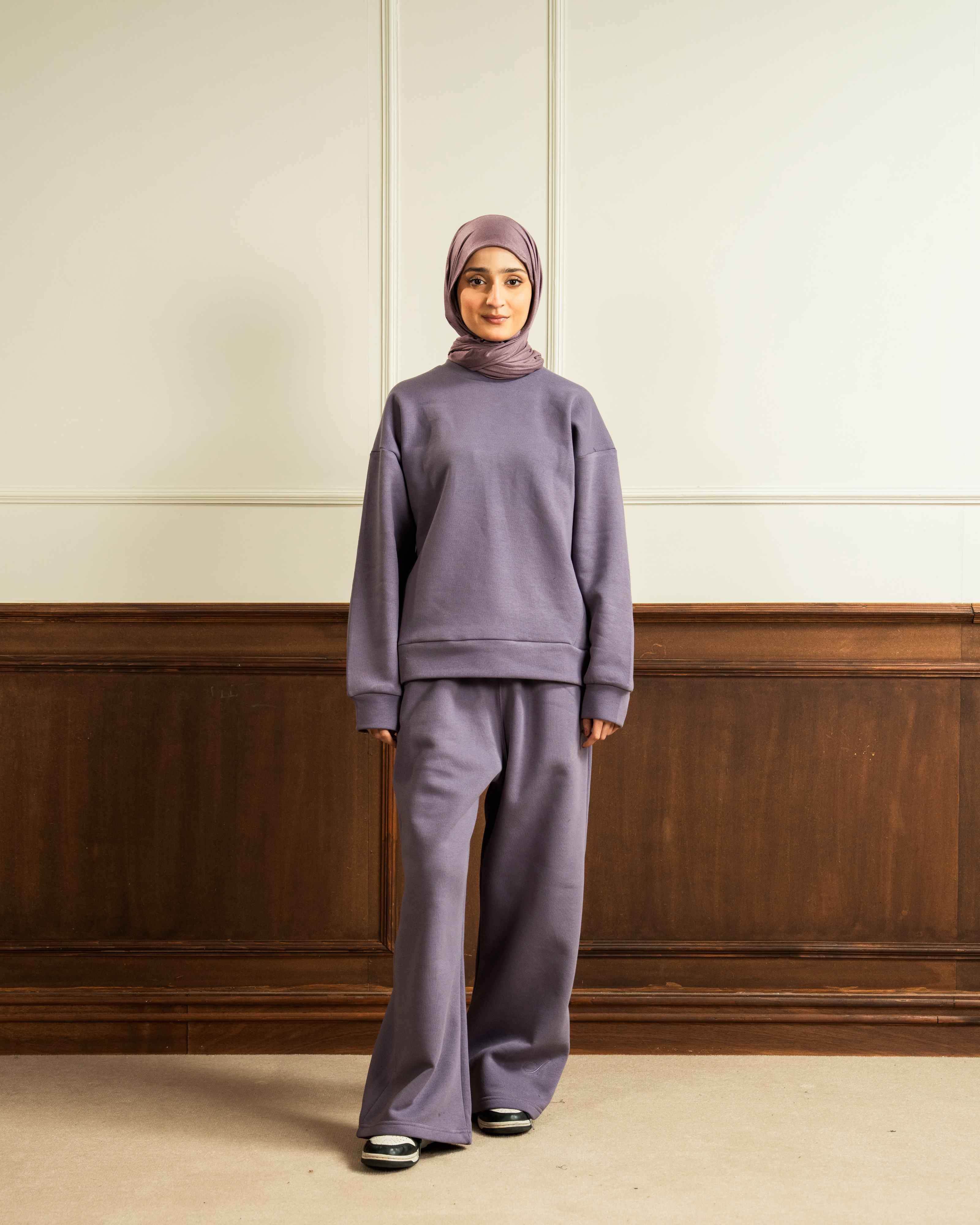 Sweatshirt | Straight Fit Trouser | Lavender Co Ord