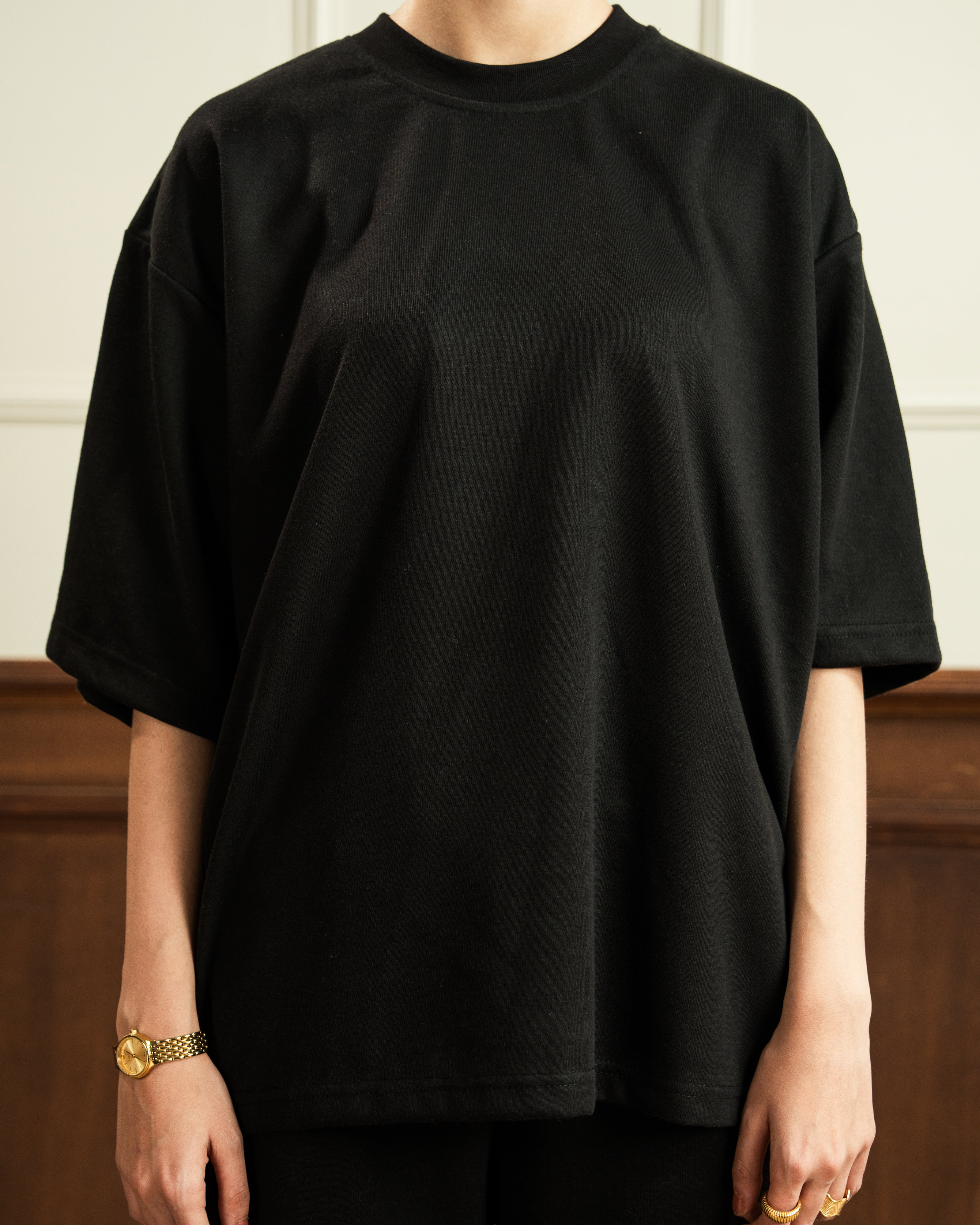 Lux Double Knit Co Ord Set | Black