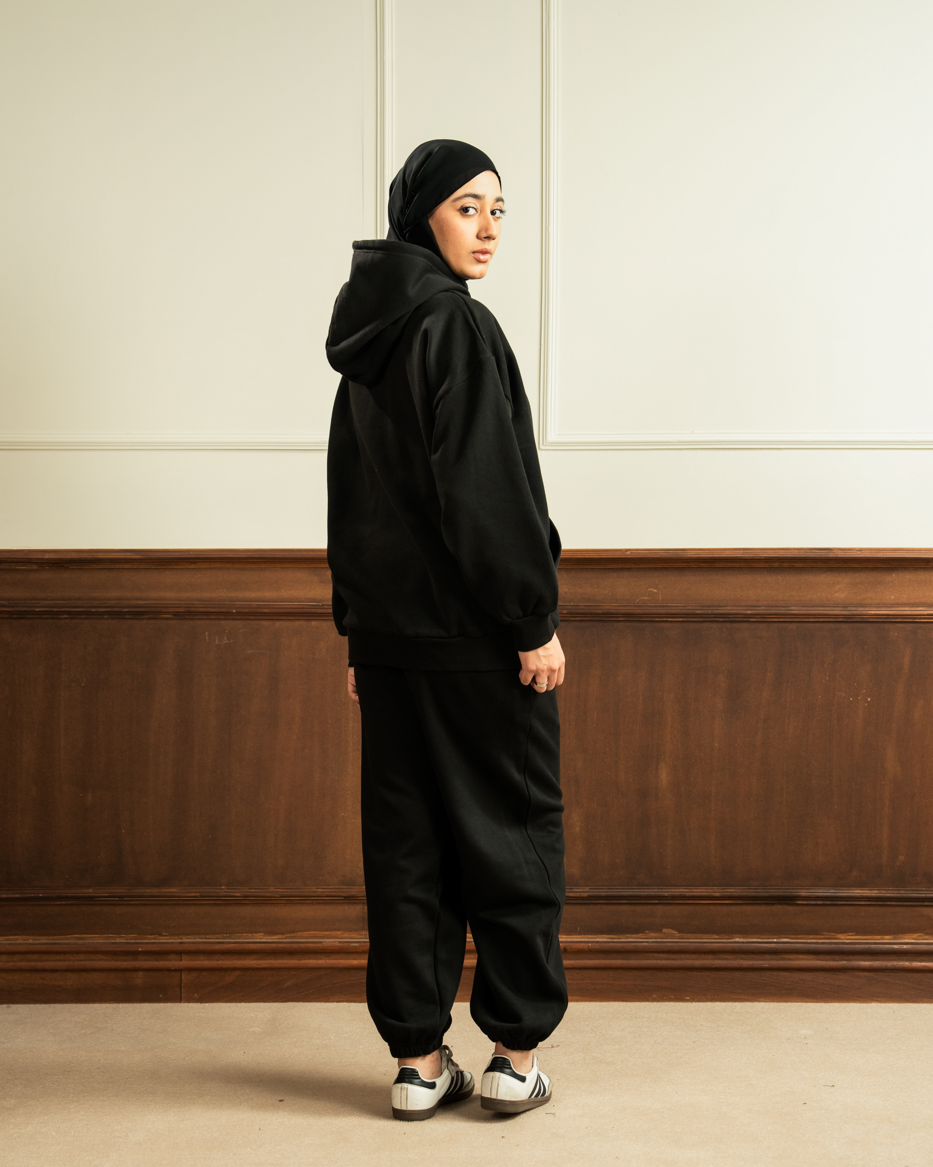Oversized Hoodie | Sweatpants | Black Co Ord