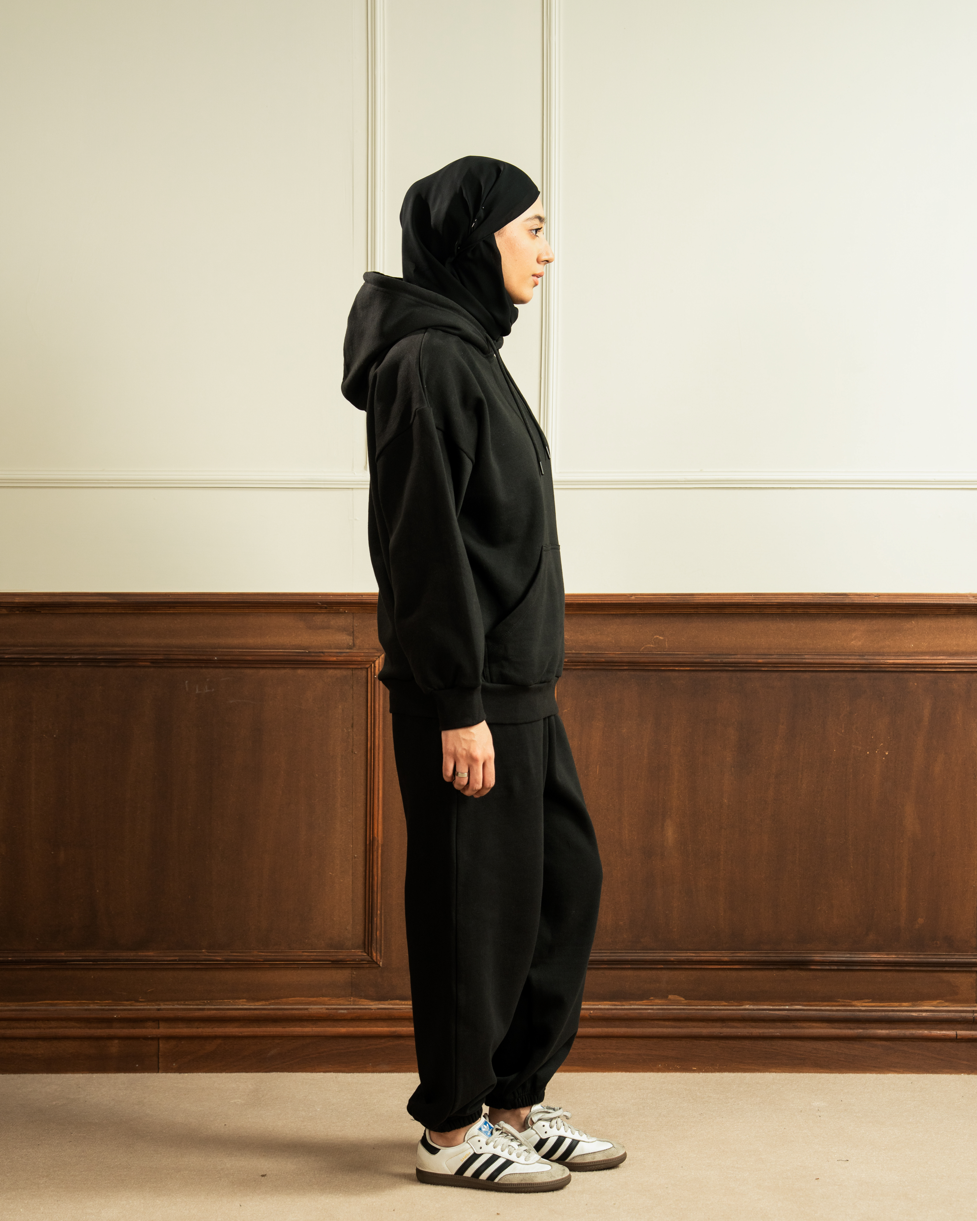Oversized Hoodie | Sweatpants | Black Co Ord