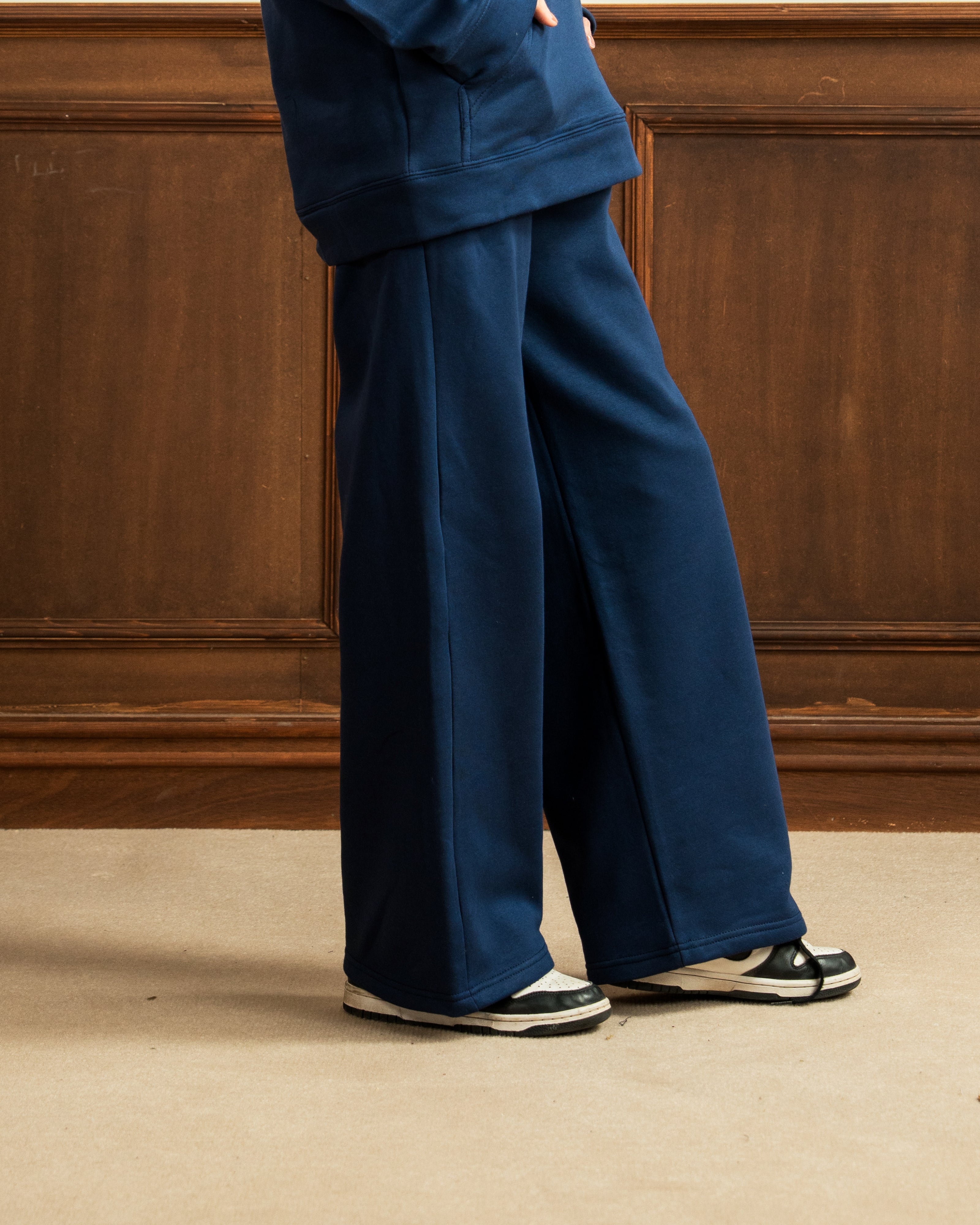 Oversized Hoodie | Straight Fit Trouser | Blue Co Ord