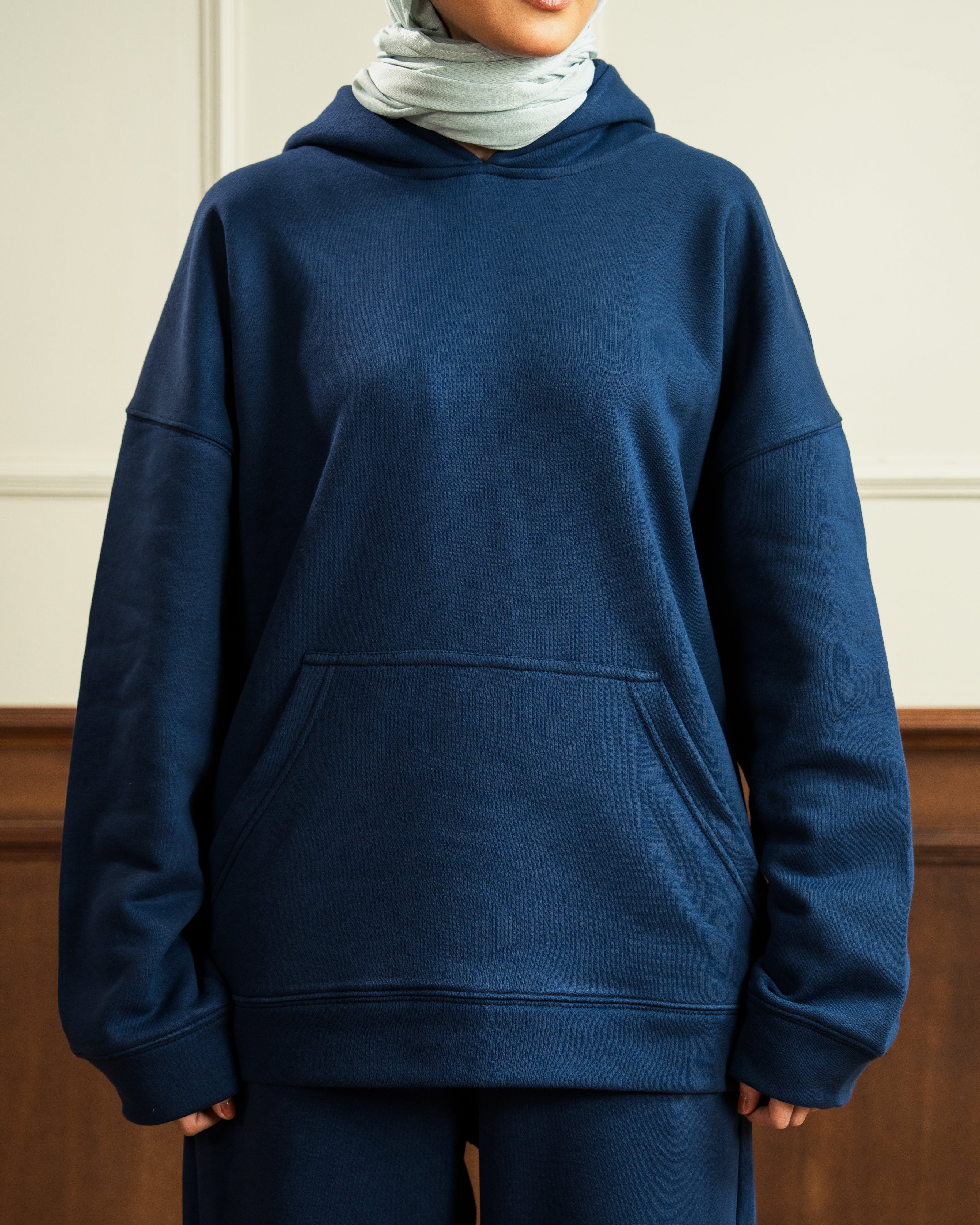 Oversized Hoodie | Straight Fit Trouser | Blue Co Ord
