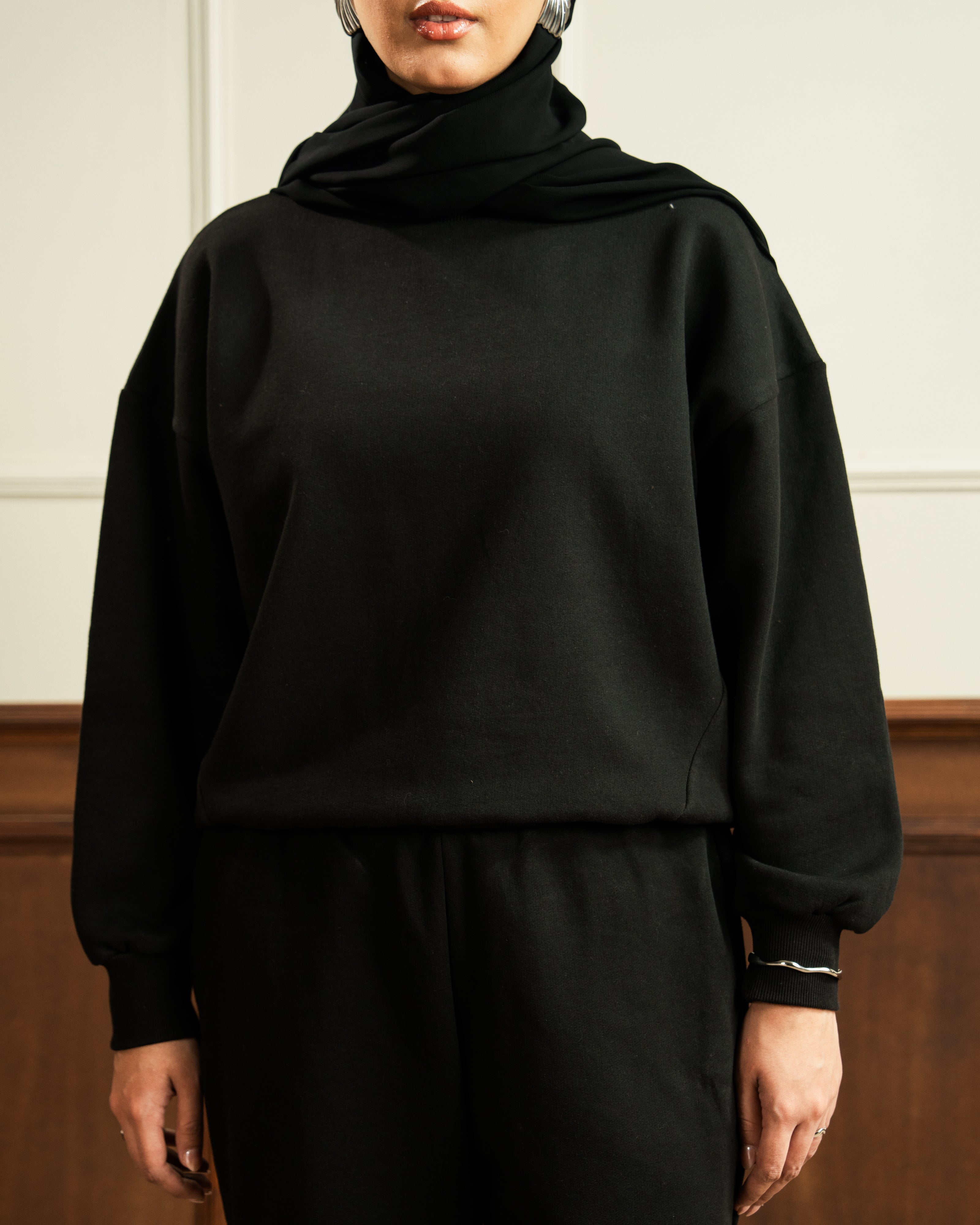 Sweatshirt | Straight Fit Trouser | Black Co Ord