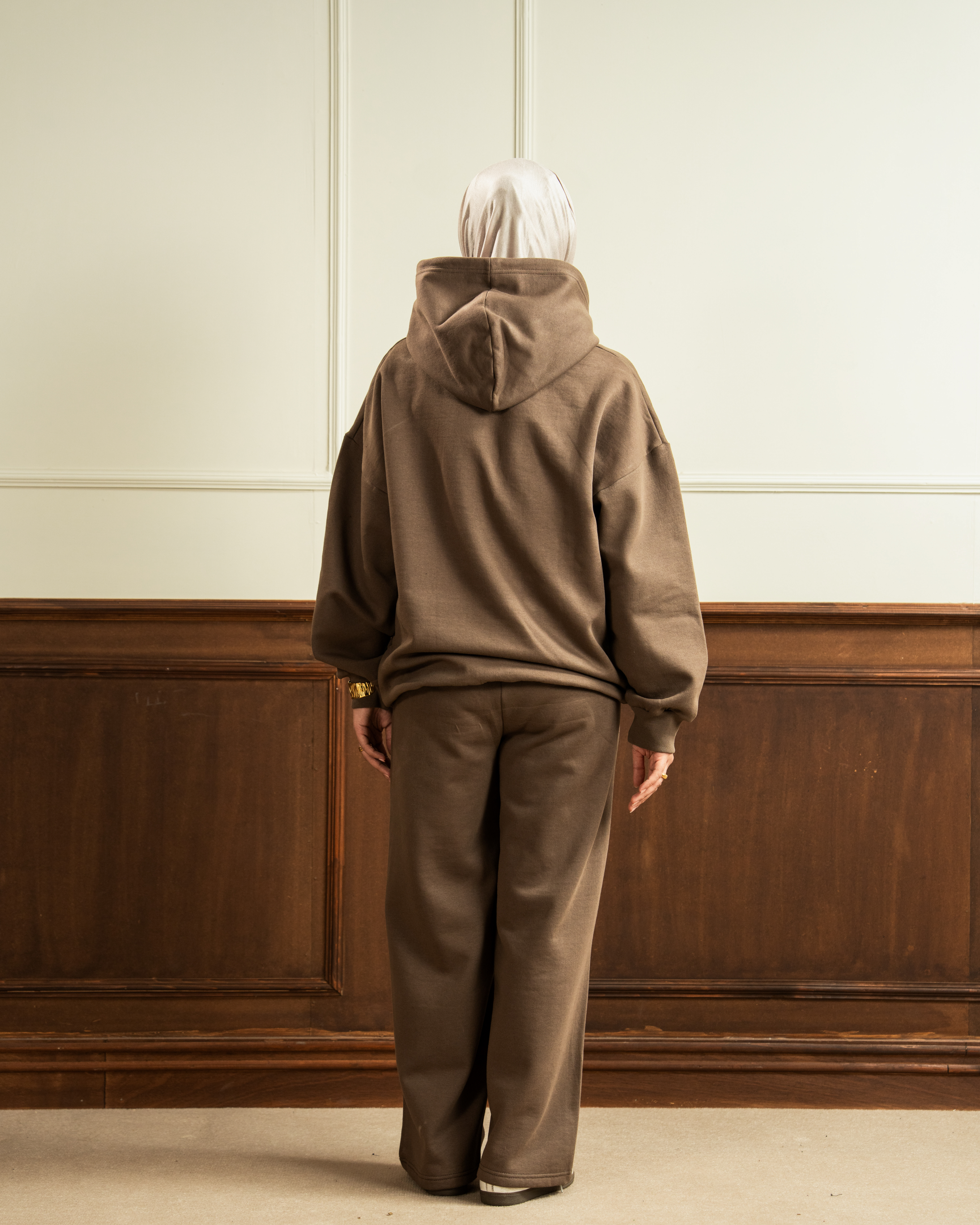 Oversized Hoodie | Straight Fit Trouser | Khaki Brown Co Ord