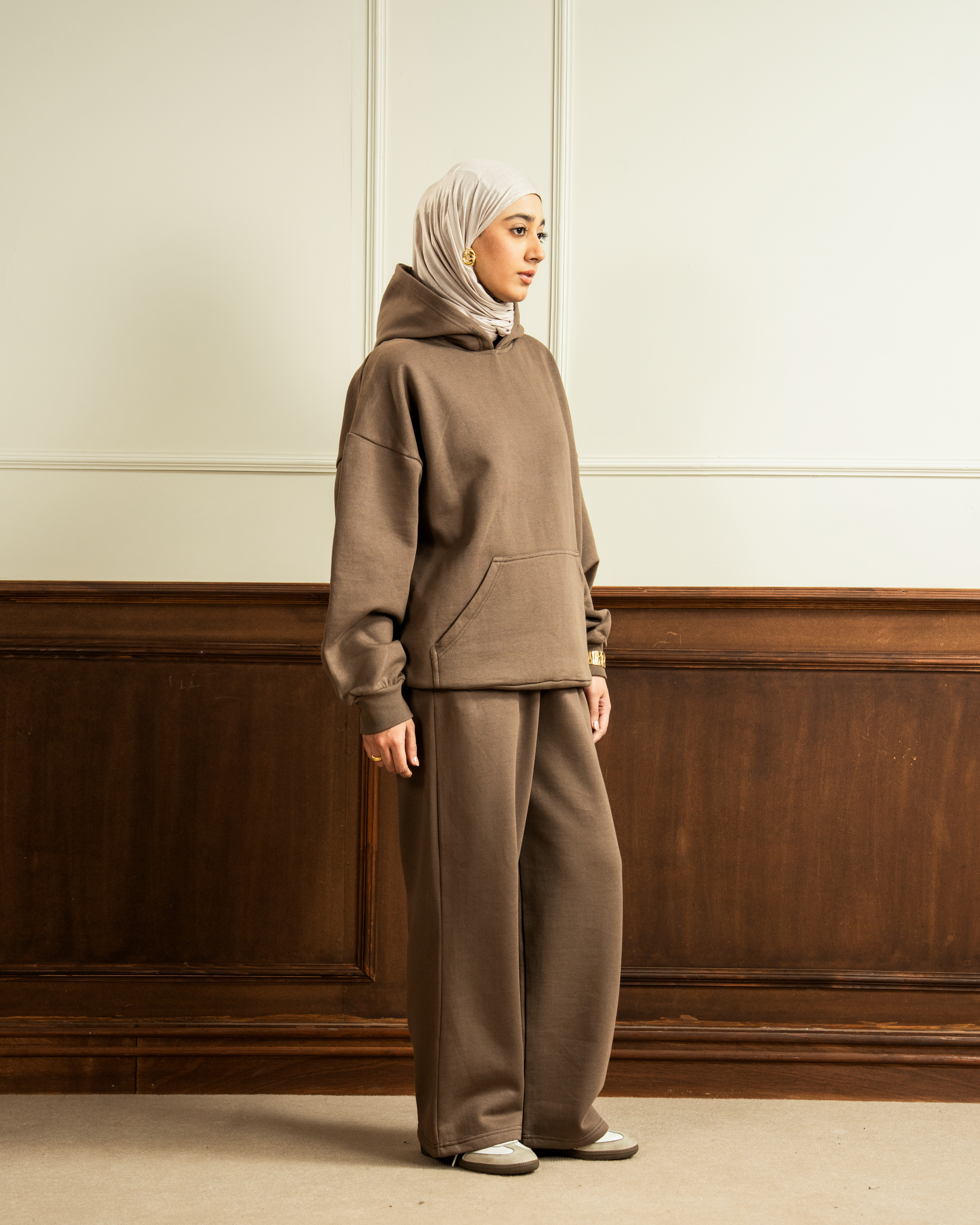 Lux Oversized Hoodie | Khaki Brown