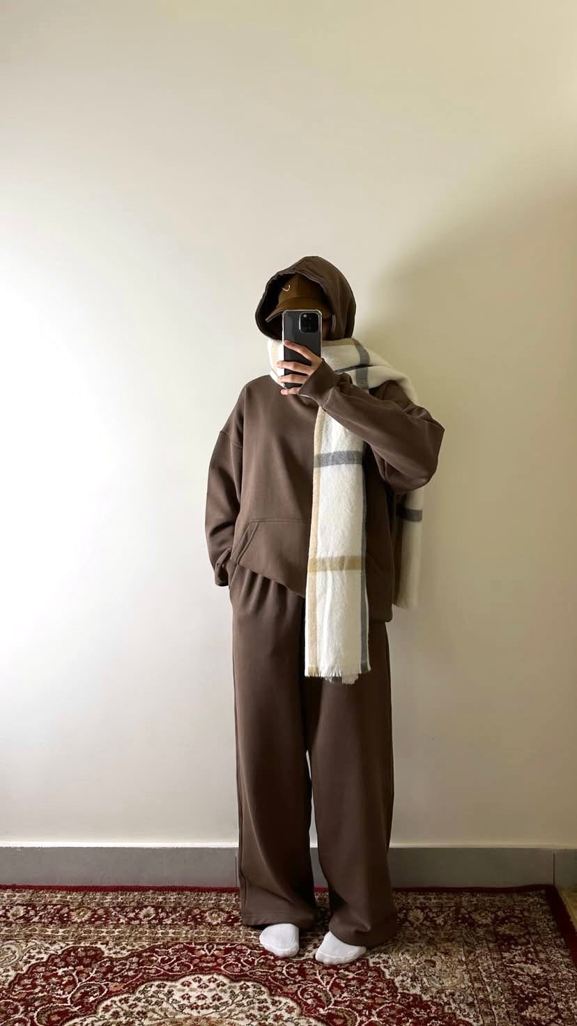 Lux Oversized Hoodie | Khaki Brown