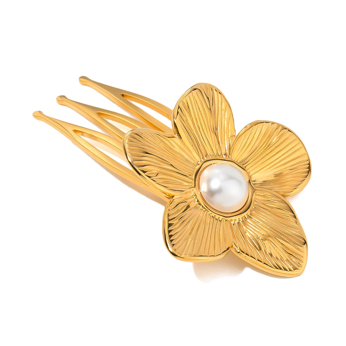 Flower Pearl Hair Clip