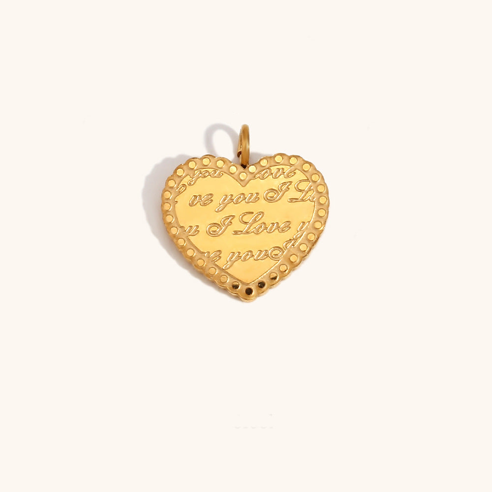 Text Heart Pendant