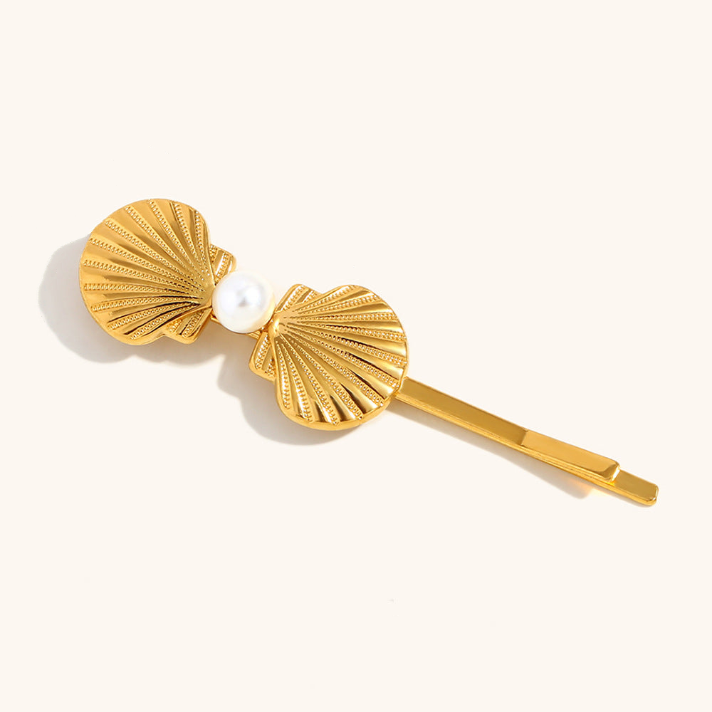 Scallop Pearl Hairpin