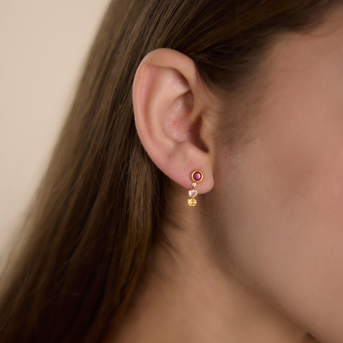 Oval Tassel Earrings