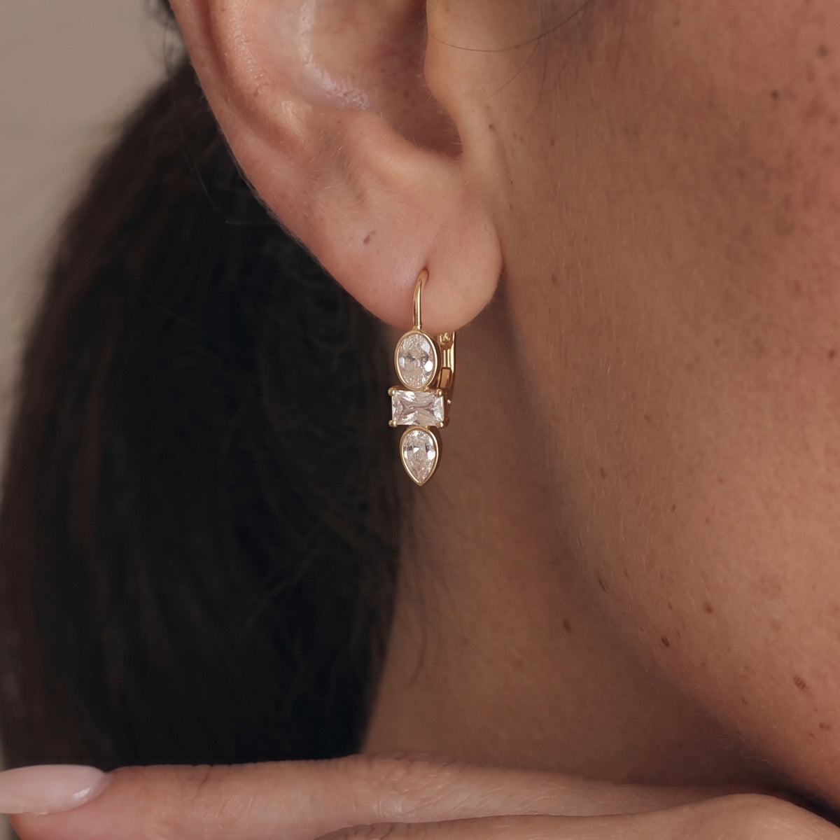 Zircon Ear Clips