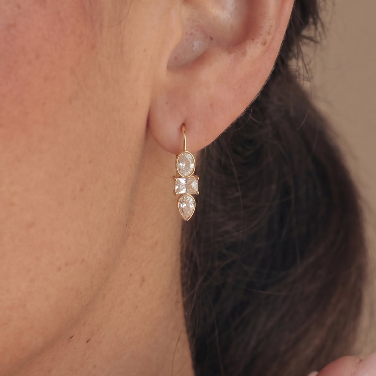 Zircon Ear Clips