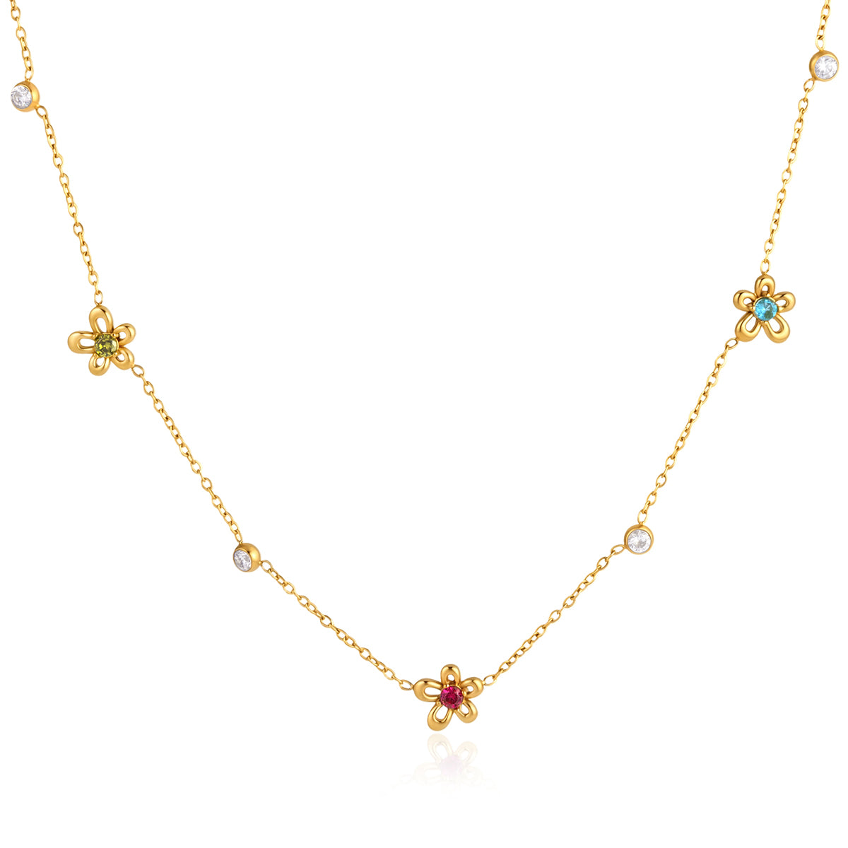 Flower Necklace & Earring Set