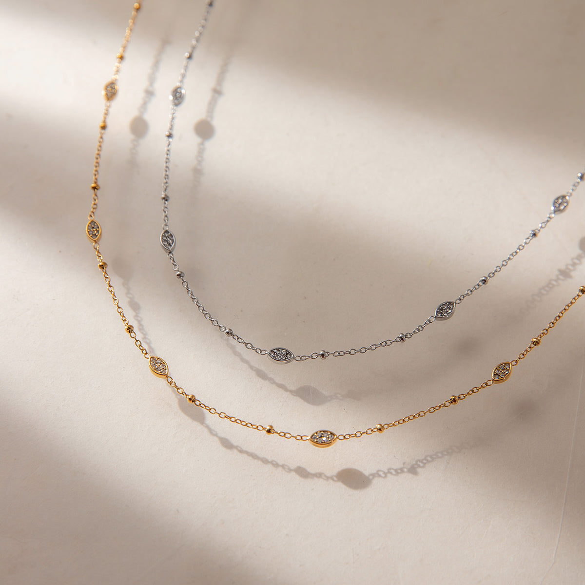 Marquise Bead Necklace