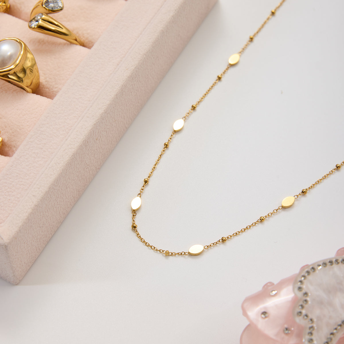 Marquise Bead Necklace