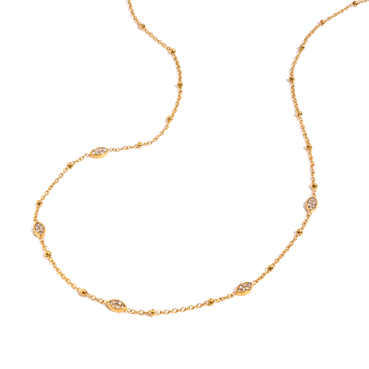 Marquise Bead Necklace