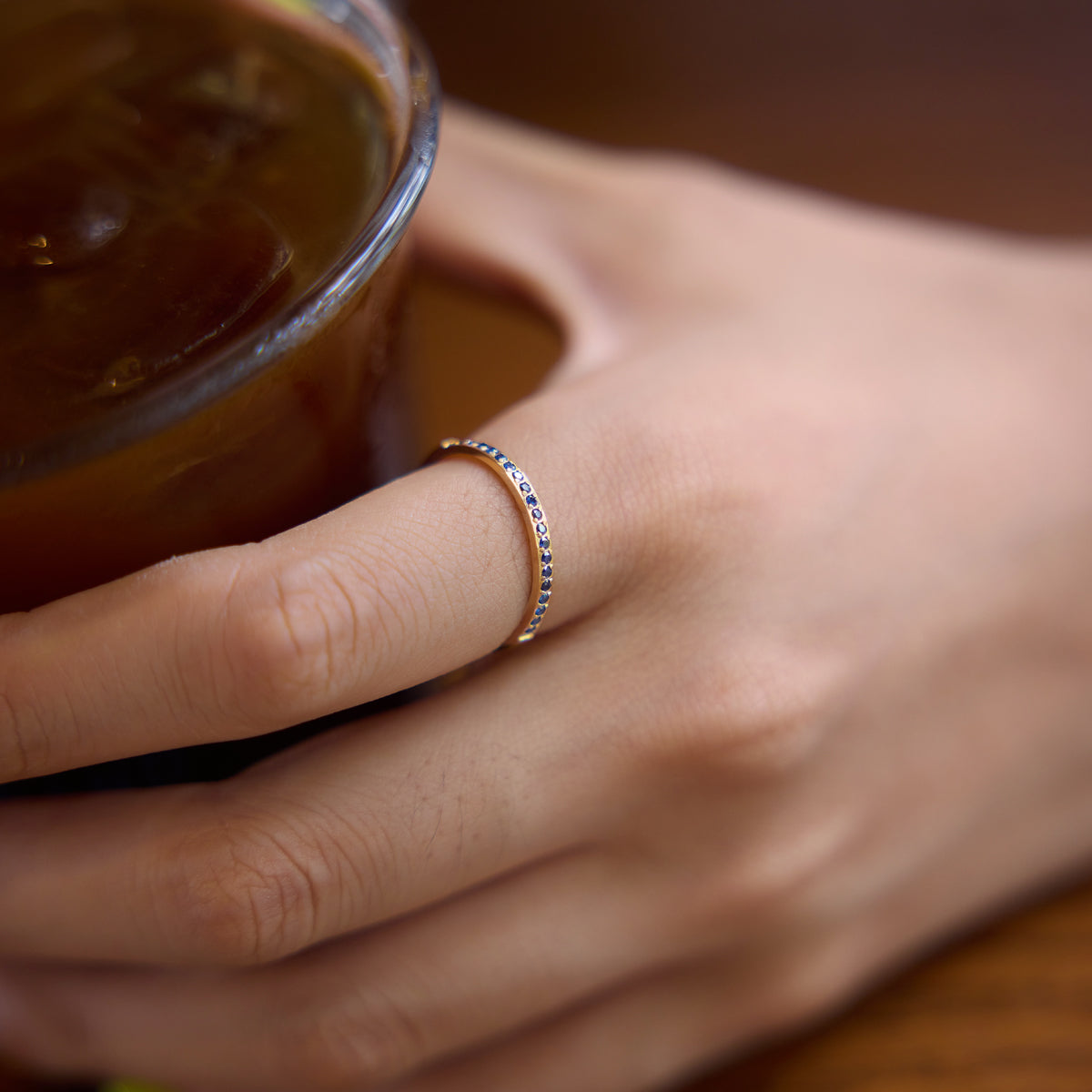 Coloured Bezel Ring