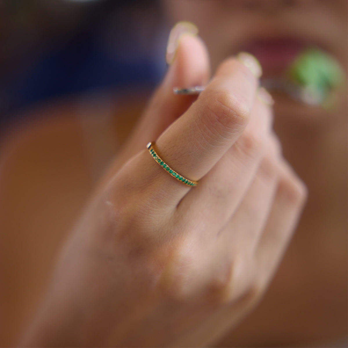 Coloured Bezel Ring