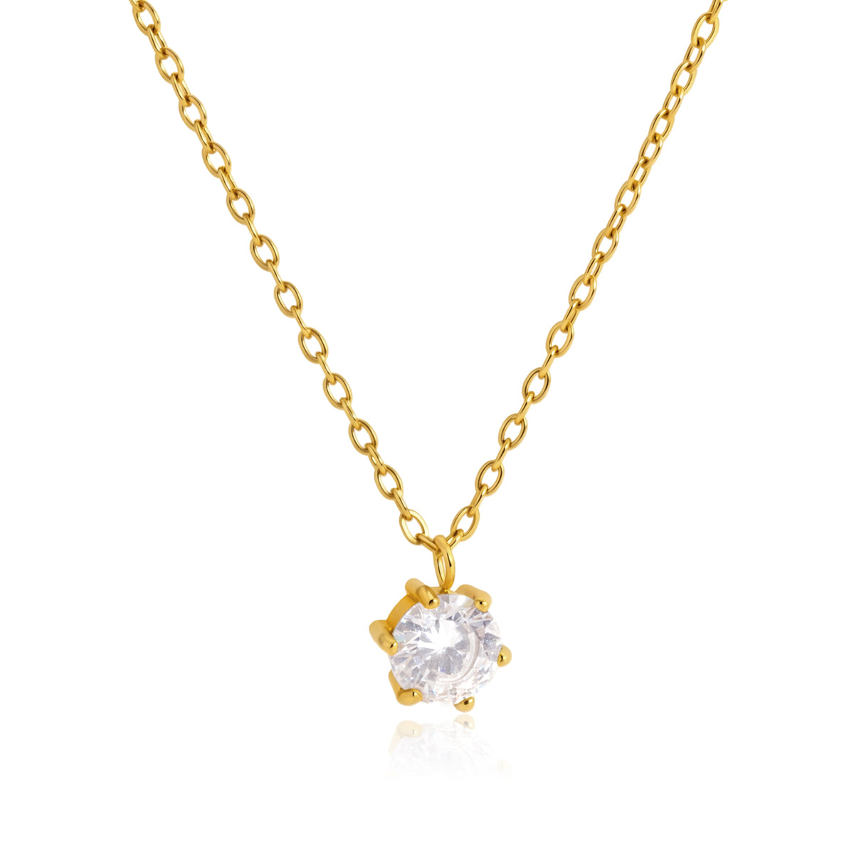 Zircon Necklace & Earring Set