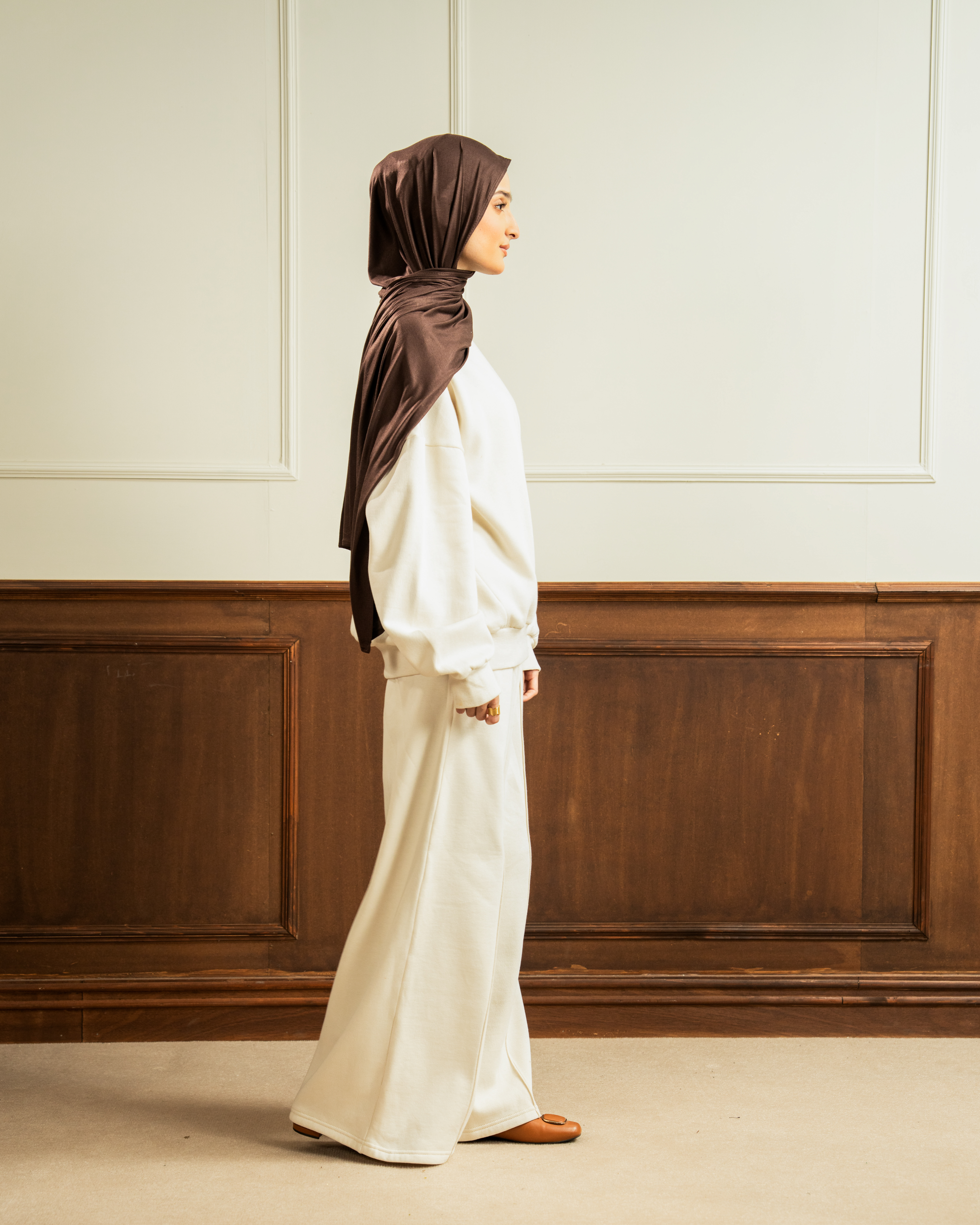 Sweatshirt | Wide Pleated Trouser | Oat Co Ord