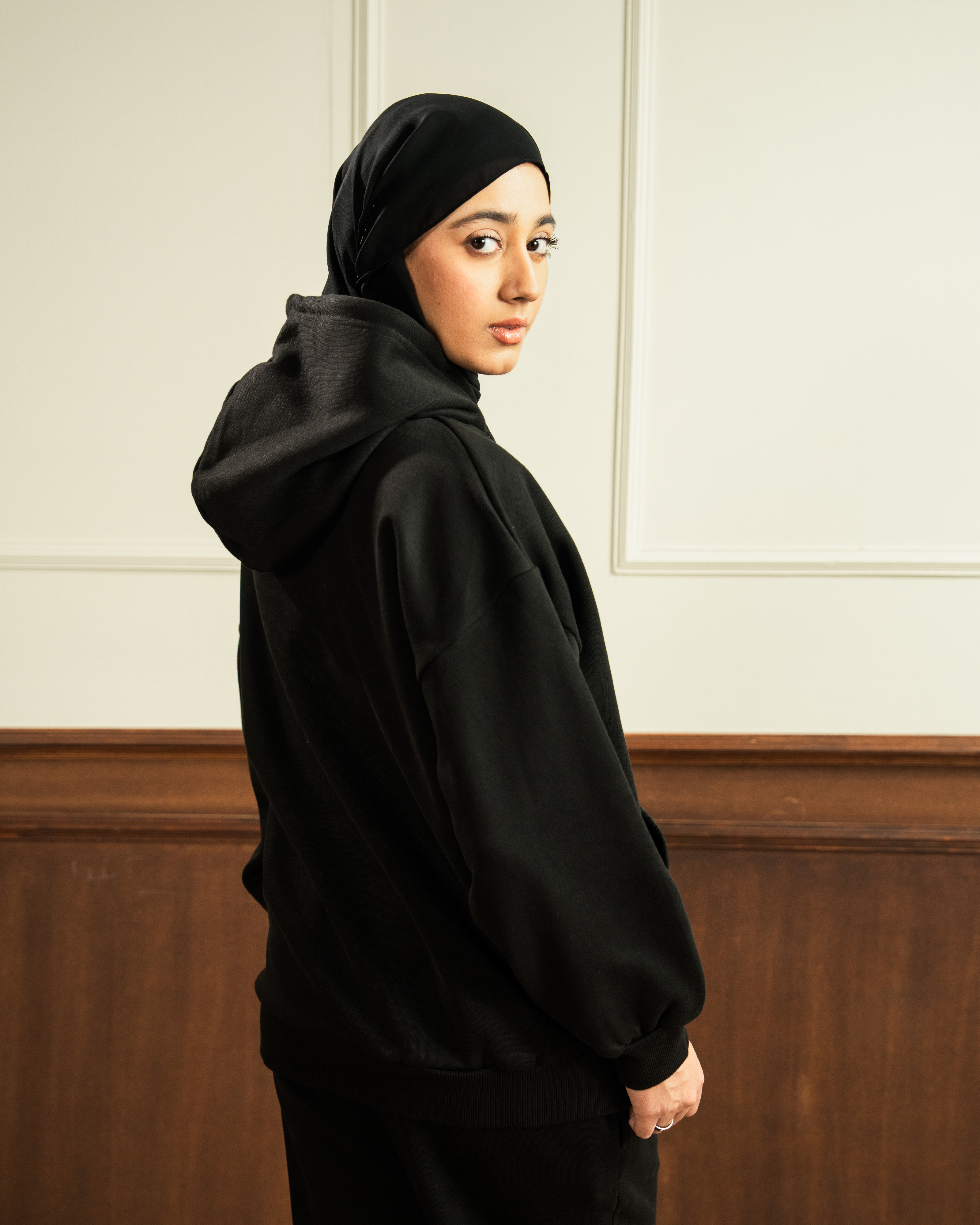 Oversized Hoodie | Sweatpants | Black Co Ord