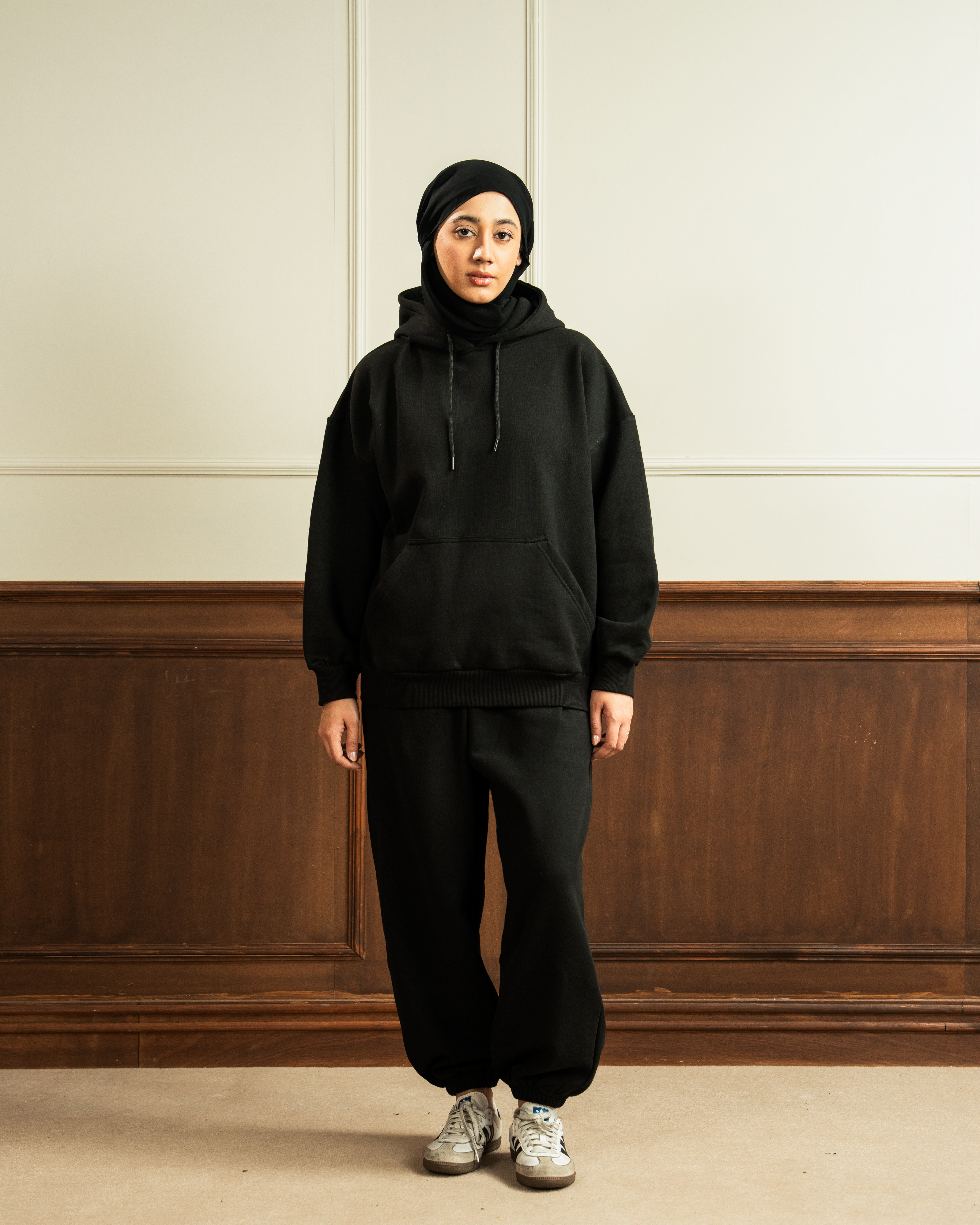Oversized Hoodie | Sweatpants | Black Co Ord
