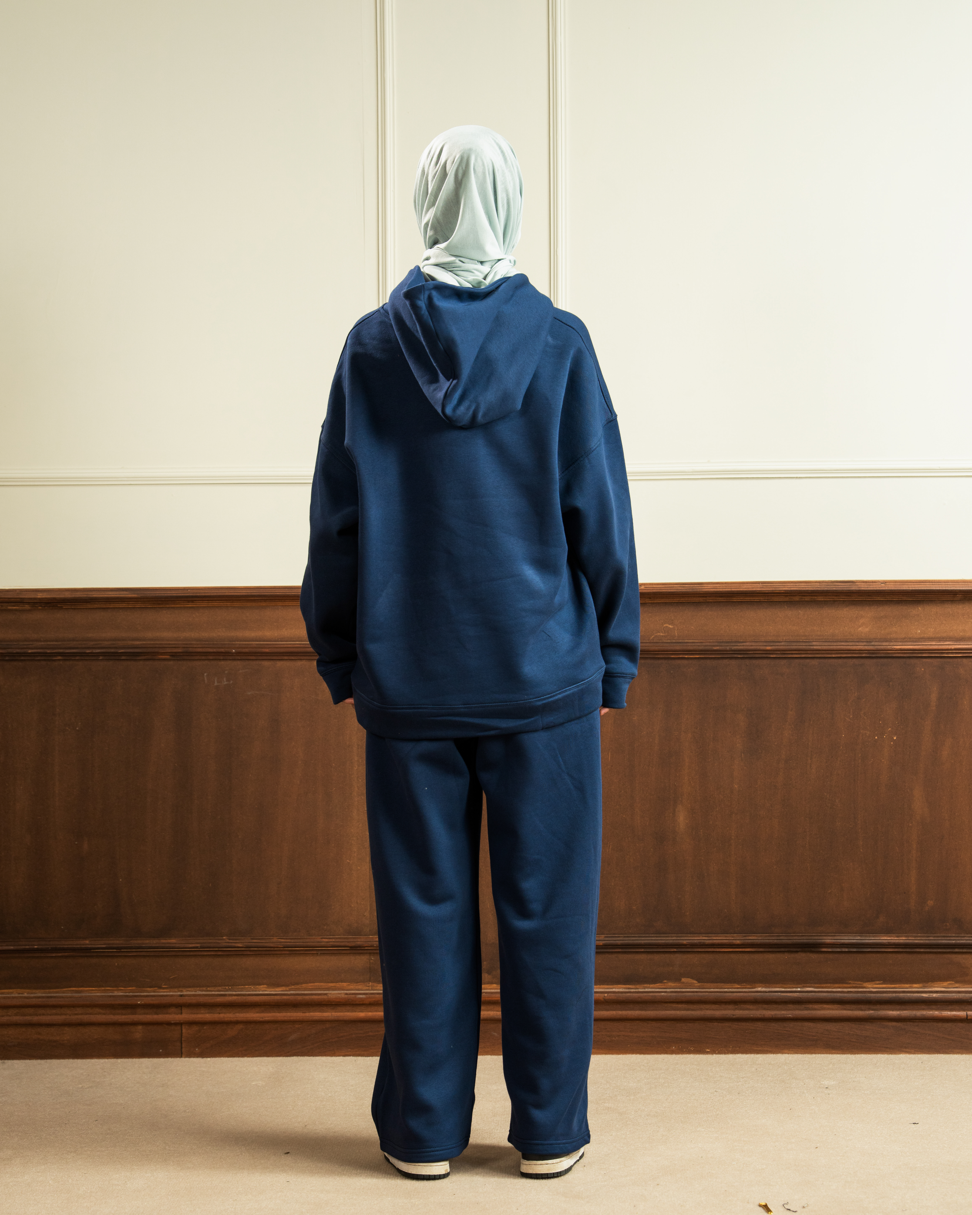 Oversized Hoodie | Straight Fit Trouser | Blue Co Ord