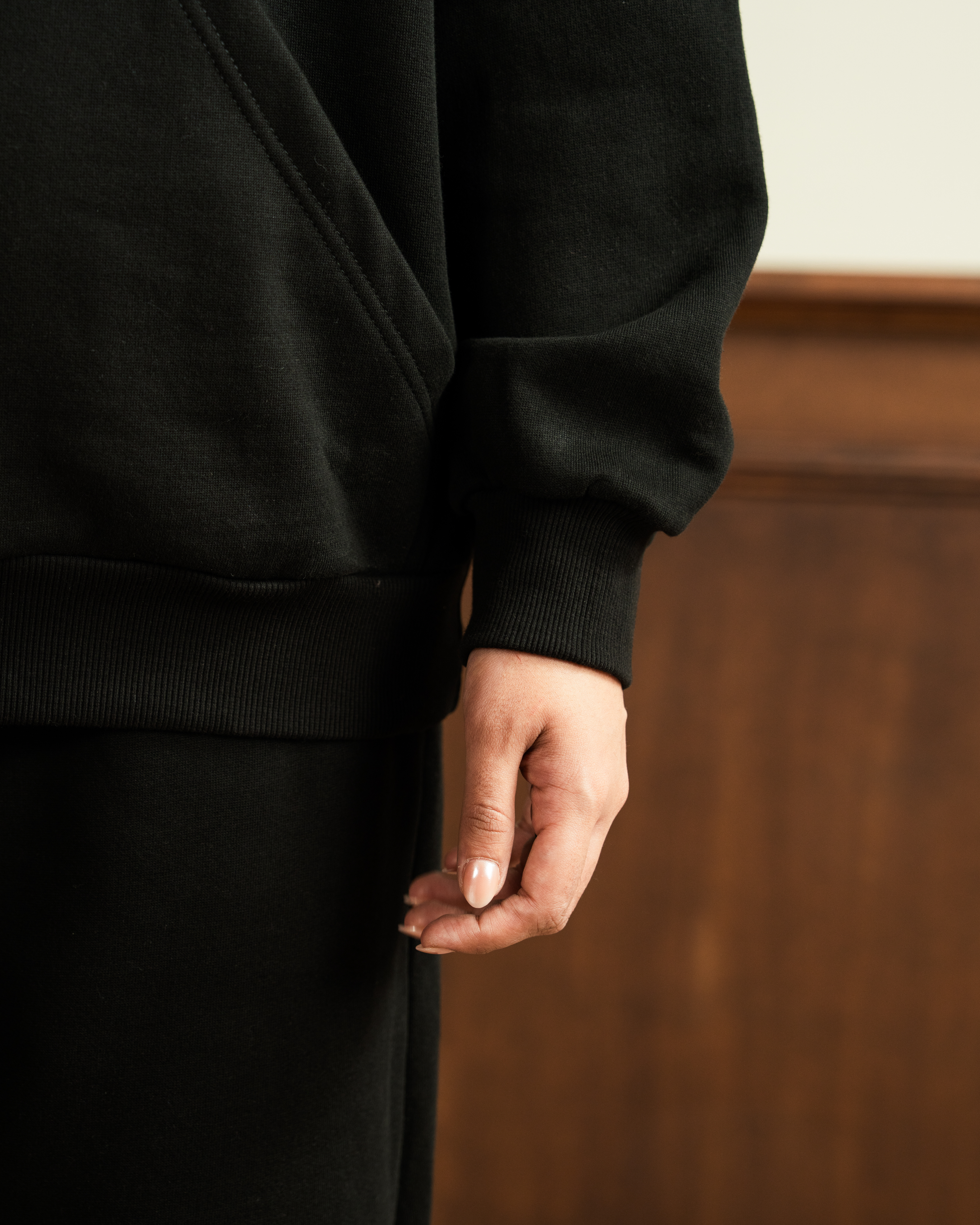 Oversized Hoodie | Sweatpants | Black Co Ord