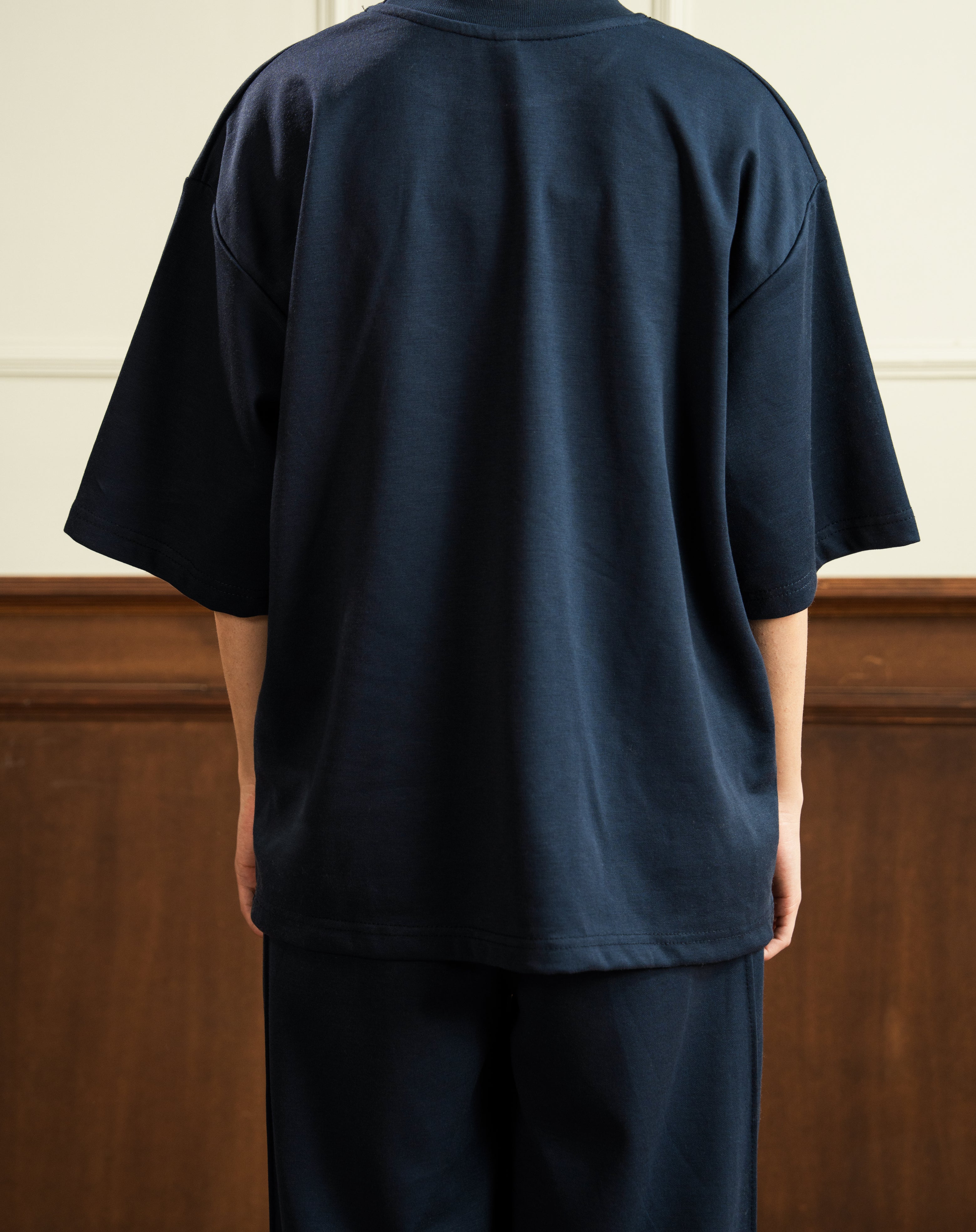 Drop Shoulder | Wide Leg Trouser | Blue