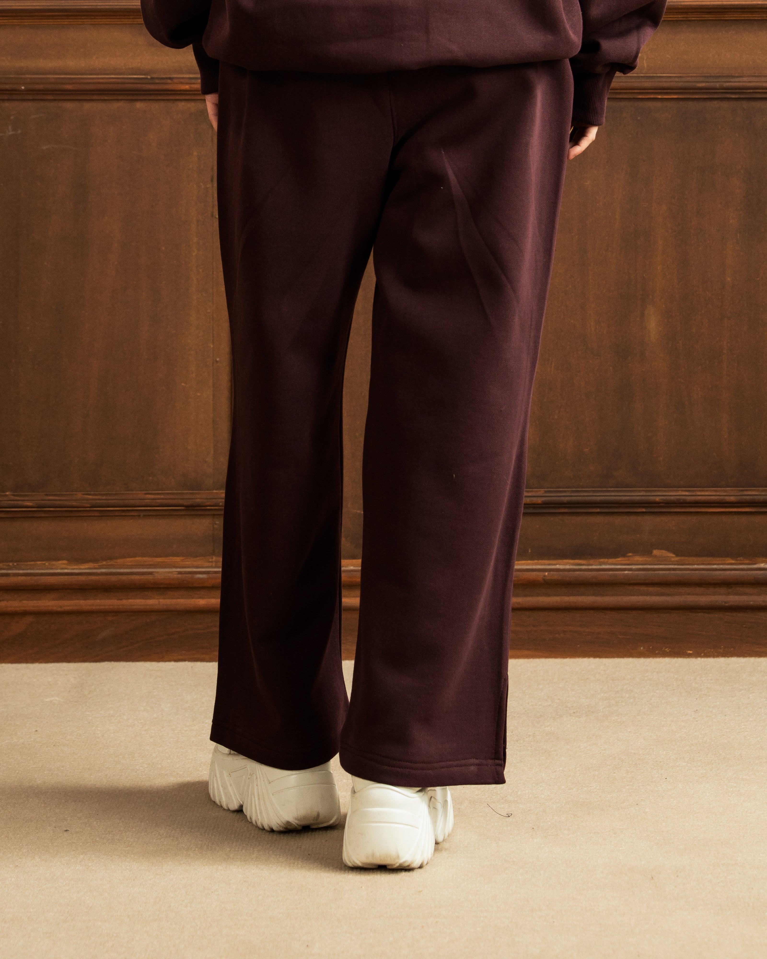 Bomber Jacket | Straight Slit Trouser | Maroon Co Ord