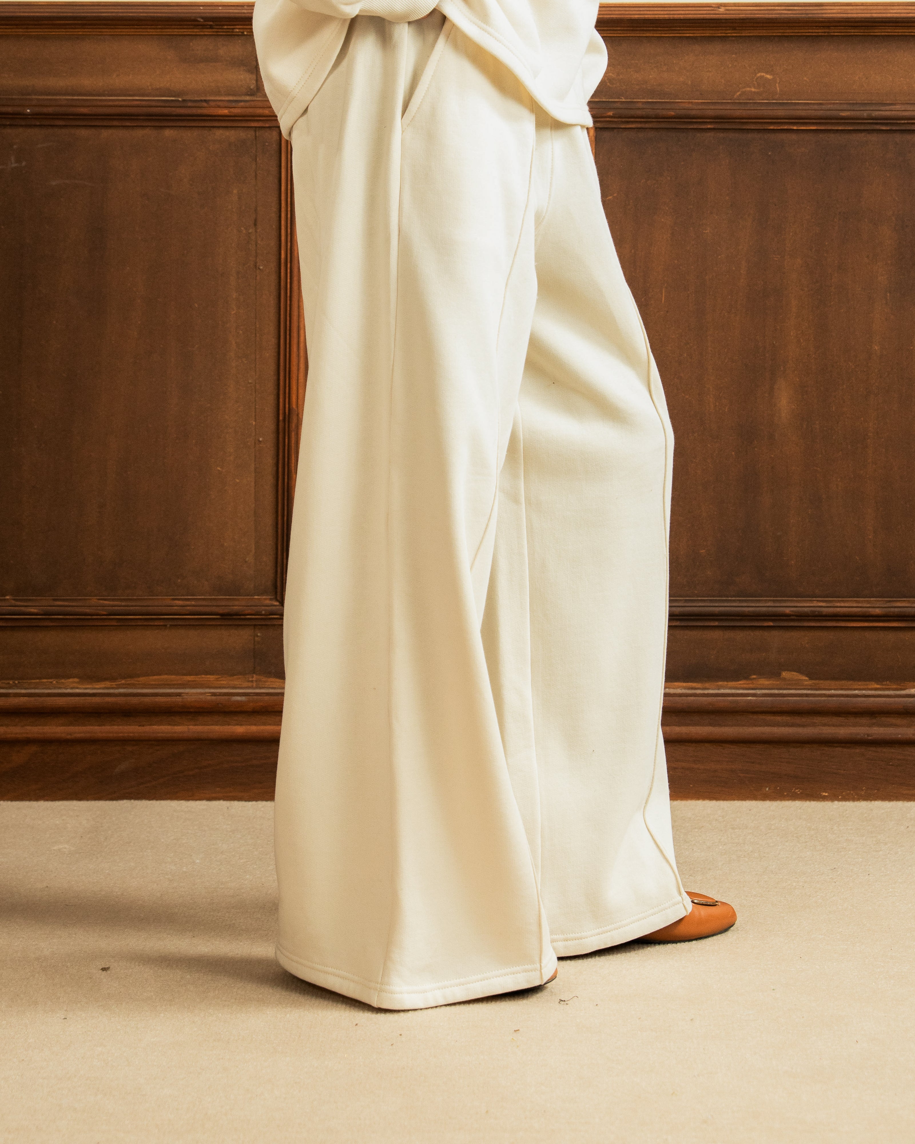 Sweatshirt | Wide Pleated Trouser | Oat Co Ord