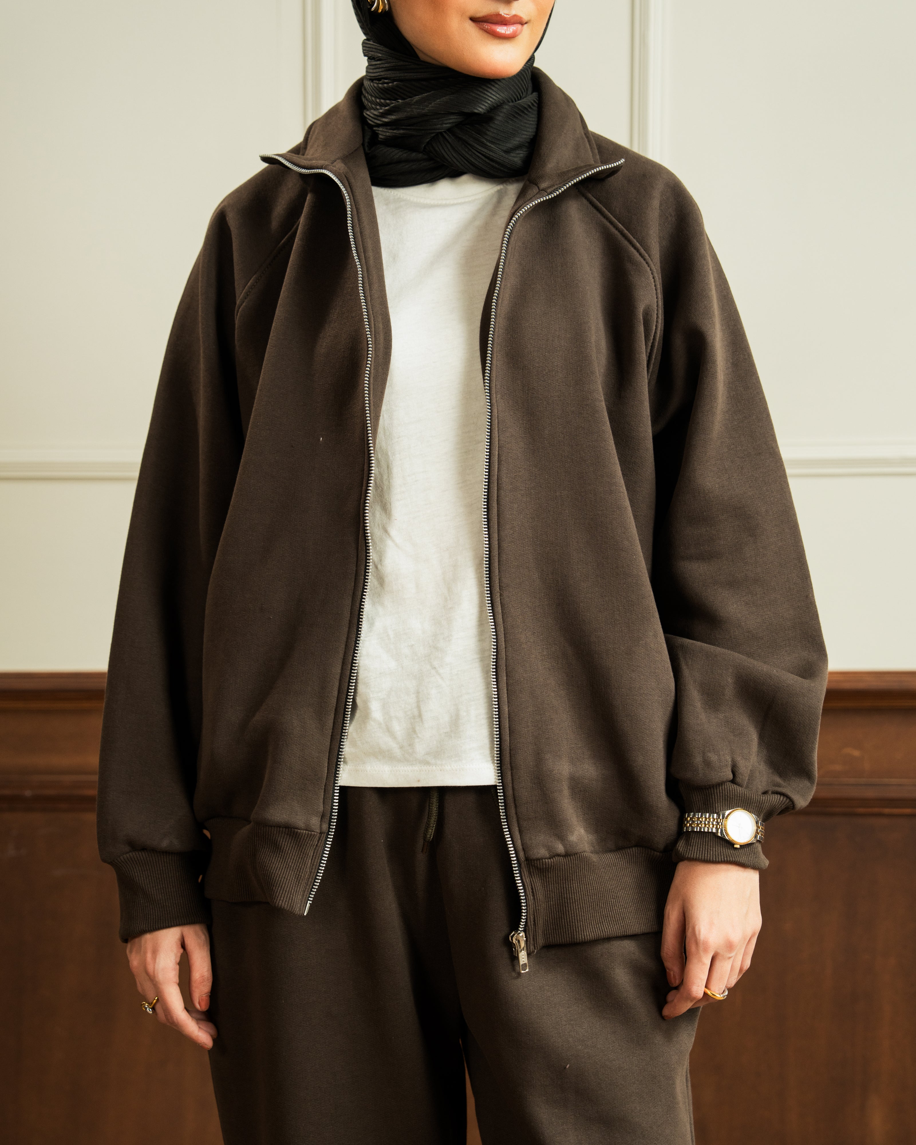 Bomber Jacket | Mocha Brown